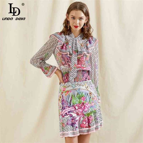 summer fashion designer skirt sets women's bow collar ruffles print shirt and vintage skirts two pieces suit 210522, White
summer fashion designer skirt sets women's bow collar ruffles print shirt and vintage skirts two pieces suit 210522, White