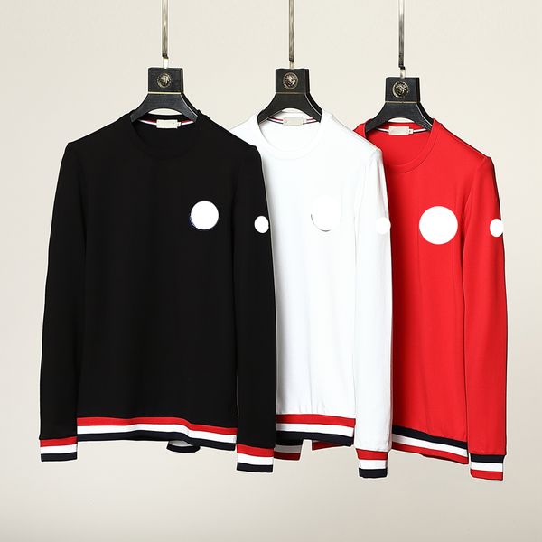 monclair mens t shirts colour strap embroidered letter badge classical womens tees, White;black
monclair mens t shirts colour strap embroidered letter badge classical womens tees, White;black