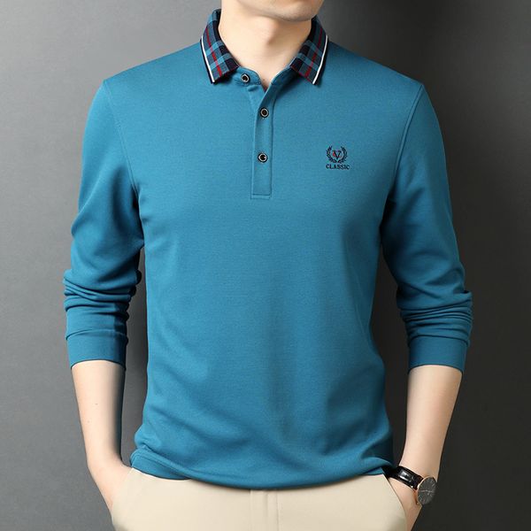 men's long sleeve 2021 spring autumn middle-aged and young korean t-shirt men's casual embroidery polo shirt cotton t-shirt, Black
men's long sleeve 2021 spring autumn middle-aged and young korean t-shirt men's casual embroidery polo shirt cotton t-shirt, Black