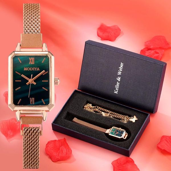 wristwatches fashion ladies quartz watch bracelet gift set square frame stainless steel mesh strap, Slivery;brown
wristwatches fashion ladies quartz watch bracelet gift set square frame stainless steel mesh strap, Slivery;brown