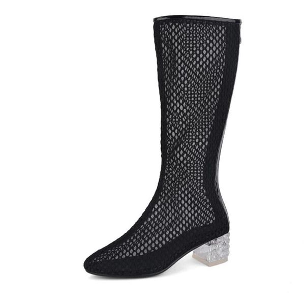 boots fashion crystal heels women shoes spring summer mesh zip closure ankle comfortable breathable big size 34-50 sj-2, Black
boots fashion crystal heels women shoes spring summer mesh zip closure ankle comfortable breathable big size 34-50 sj-2, Black