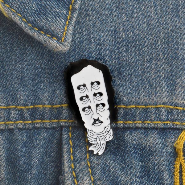 lapel pin edgar allan poe enamel multiple eyes old man head scarf badge brooch and pin punk jewelry gift for love literary friends, Blue
lapel pin edgar allan poe enamel multiple eyes old man head scarf badge brooch and pin punk jewelry gift for love literary friends, Blue