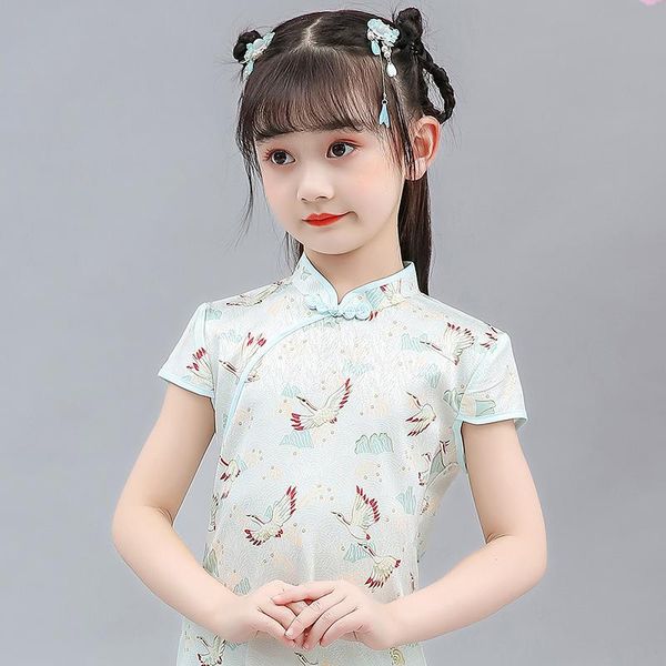girl's dresses 4-14 year children girl clothing chinese hanfu tang suit dress cheongsam for baby kids, Red;yellow
girl's dresses 4-14 year children girl clothing chinese hanfu tang suit dress cheongsam for baby kids, Red;yellow
