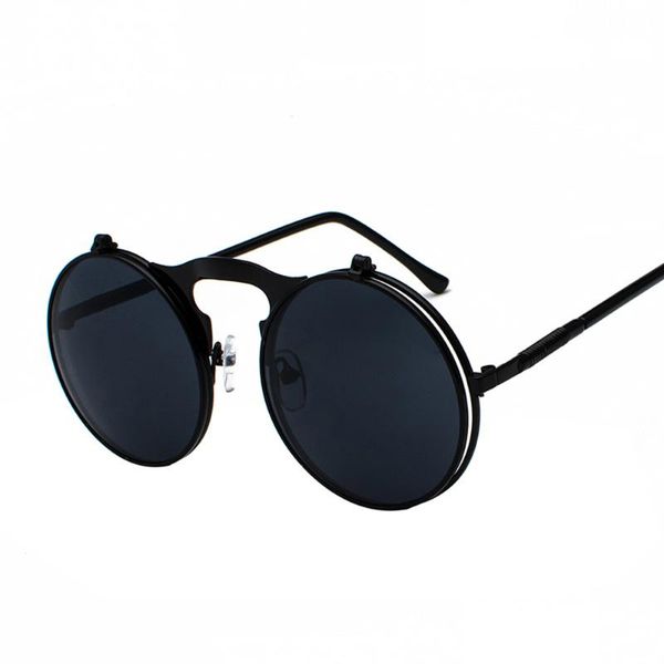 sunglasses vintage steampunk flip up men women retro round metal frame sun glasses hinge design curved legs uv400, White;black
sunglasses vintage steampunk flip up men women retro round metal frame sun glasses hinge design curved legs uv400, White;black