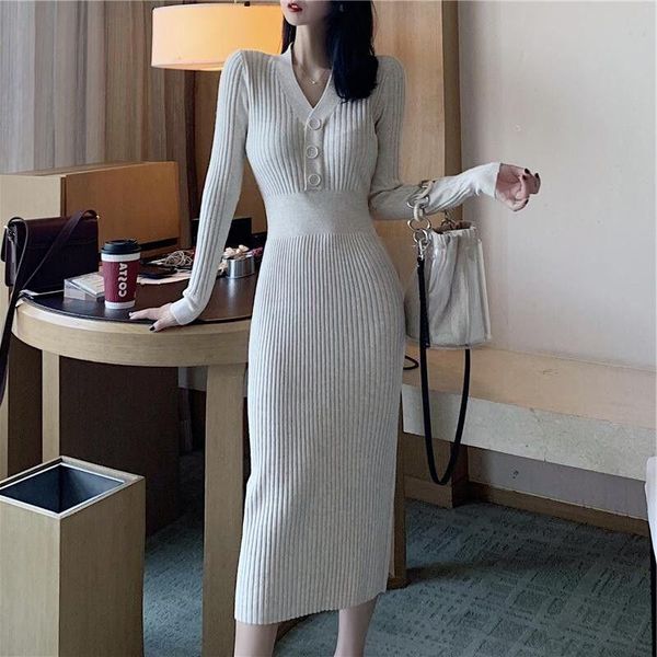 casual dresses autumn knitting for women long sleeve office lady bodycon sweater dress maxi vestido feminino, Black;gray
casual dresses autumn knitting for women long sleeve office lady bodycon sweater dress maxi vestido feminino, Black;gray