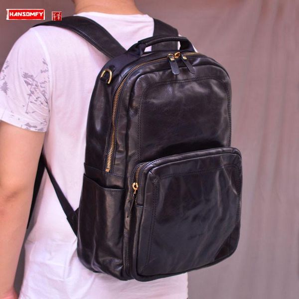 backpack genuine leather men large male computer bag big school with compartment retro weekender travel man
backpack genuine leather men large male computer bag big school with compartment retro weekender travel man