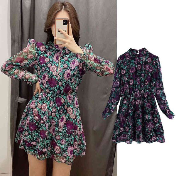 casual dresses fashion layered decorative flower printing ladies long sleeve o-neck slim vestidos spring mini dress z3zb, Black;gray
casual dresses fashion layered decorative flower printing ladies long sleeve o-neck slim vestidos spring mini dress z3zb, Black;gray