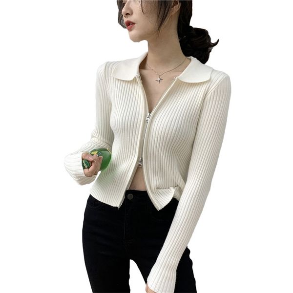 solid color sweater for women spring autumn fashion lapel thick wear retro slim jacket female lr1136 210531, Black;brown
solid color sweater for women spring autumn fashion lapel thick wear retro slim jacket female lr1136 210531, Black;brown