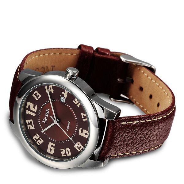 wristwatches women's watches nesun switzerland japan quartz watch women diamond waterproof leather strap n8031, Slivery;brown
wristwatches women's watches nesun switzerland japan quartz watch women diamond waterproof leather strap n8031, Slivery;brown