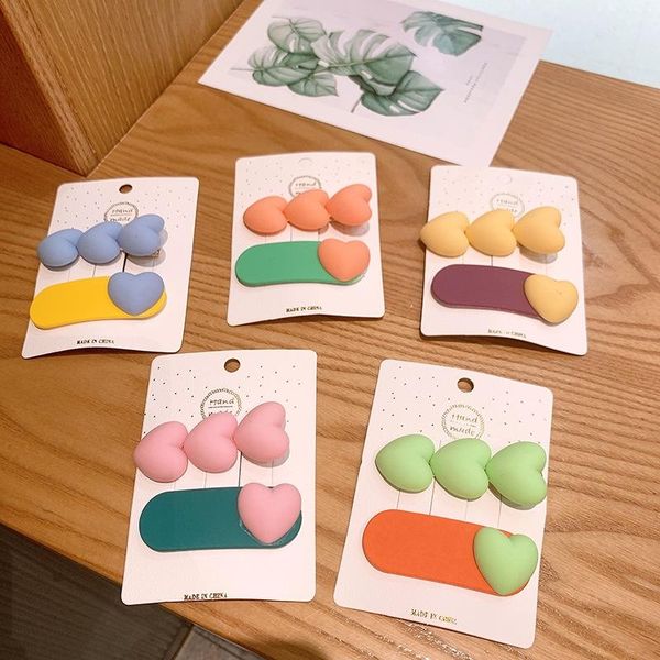 hair accessories 2pcs/set candy color heart bb clips for girls cute hairpin barettes children kids princess headwear, Slivery;white
hair accessories 2pcs/set candy color heart bb clips for girls cute hairpin barettes children kids princess headwear, Slivery;white
