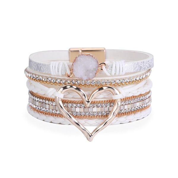 bangle 2021 crystal glass hand woven multilayer leather bracelet jewelry gift, Black
bangle 2021 crystal glass hand woven multilayer leather bracelet jewelry gift, Black