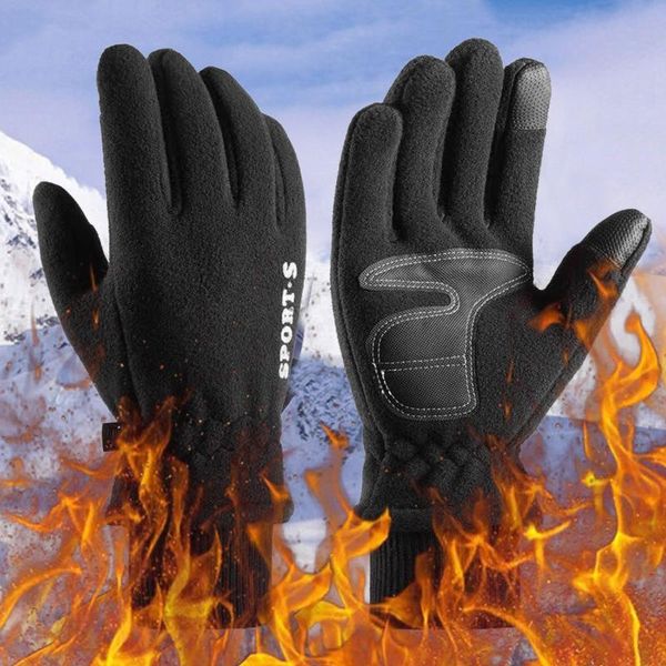 sports gloves non-slip winter men's and women's plus velvet warm riding with buckle keep thickened windproof mittens, Black
sports gloves non-slip winter men's and women's plus velvet warm riding with buckle keep thickened windproof mittens, Black