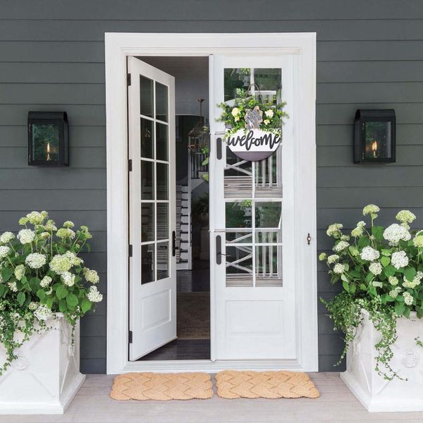 garden welcome sign wood flower wreath spring wedding hanging front door wall home pendant decoration decorations
garden welcome sign wood flower wreath spring wedding hanging front door wall home pendant decoration decorations