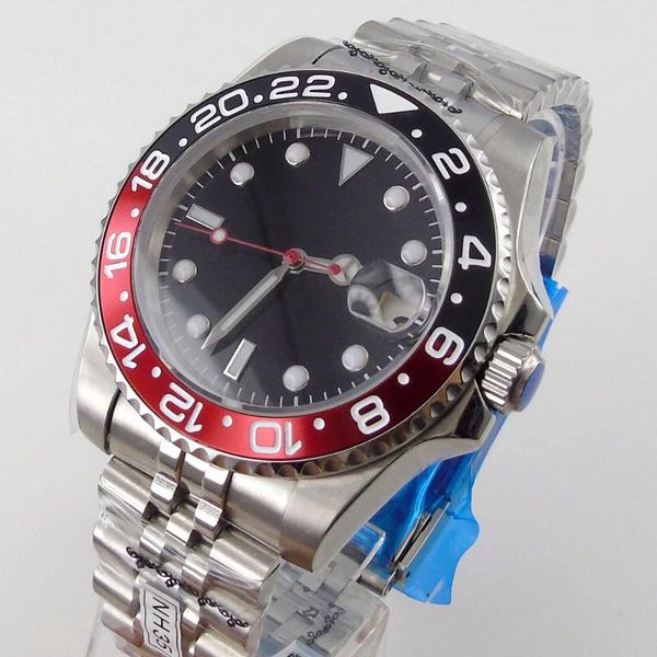 wristwatches arrival nh35 fashion sapphire glass 40mm automatic wristwatch nologo black dial miyota red bezel jubilee strap, Slivery;brown
wristwatches arrival nh35 fashion sapphire glass 40mm automatic wristwatch nologo black dial miyota red bezel jubilee strap, Slivery;brown