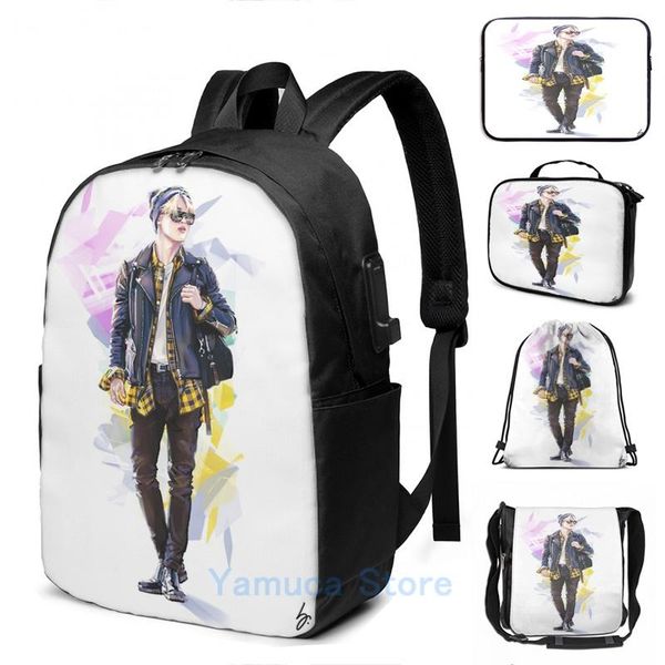 backpack funny graphic print l a usb charge men school bags women bag travel laptop
backpack funny graphic print l a usb charge men school bags women bag travel laptop