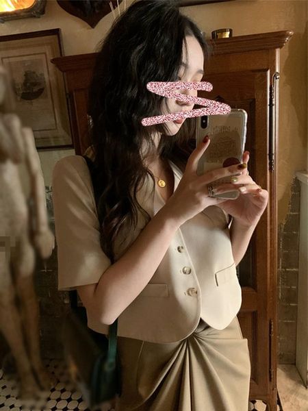 women's blouses & shirts verlena single breasted korean fashion v-neck summer pockets blazer women half sleeve special shirt 2021 lined, White
women's blouses & shirts verlena single breasted korean fashion v-neck summer pockets blazer women half sleeve special shirt 2021 lined, White