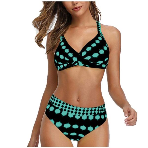 women's swimwear s-6xl ladies split dot cross print bandage bikini set two piece swimsuit swim wear women 2021 female z0318, White;black
women's swimwear s-6xl ladies split dot cross print bandage bikini set two piece swimsuit swim wear women 2021 female z0318, White;black