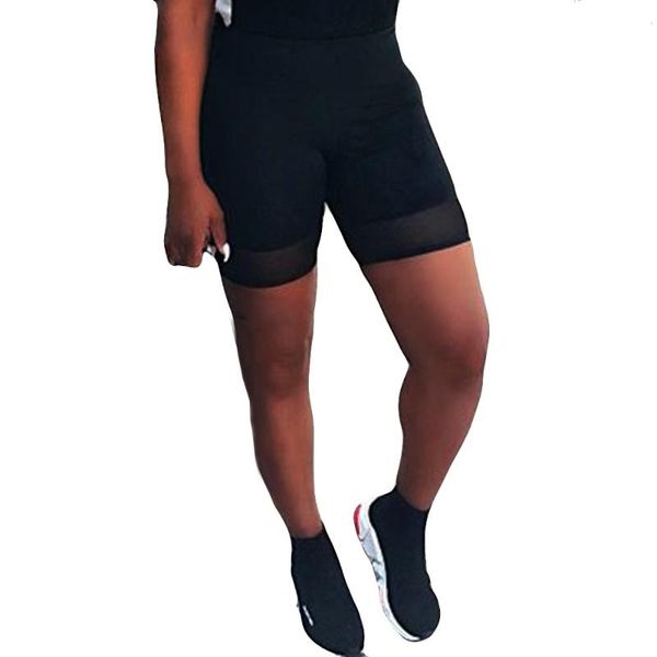 women's shorts women plus size high elasticity waist spliced grenadine gym active black trousers fashion sweatpants for ladies 2021, White;black
women's shorts women plus size high elasticity waist spliced grenadine gym active black trousers fashion sweatpants for ladies 2021, White;black
