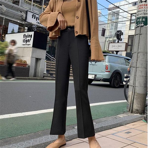 women's pants & capris women high waist texture 2021 solid black flare trousers ankle length spring all match chic fashion, Black;white
women's pants & capris women high waist texture 2021 solid black flare trousers ankle length spring all match chic fashion, Black;white