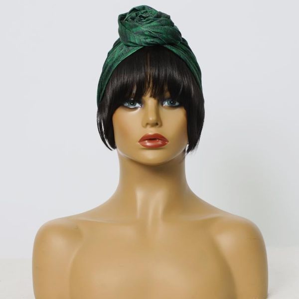 synthetic wigs louise head wraps for women drawstring wig with bangs african hair scarf headband black green turban
synthetic wigs louise head wraps for women drawstring wig with bangs african hair scarf headband black green turban