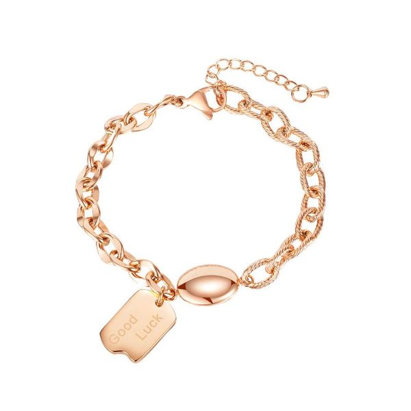 link, chain bracelet for woman jewelry niche design classic tag accessories personality temperament versatile titanium steel, Black
link, chain bracelet for woman jewelry niche design classic tag accessories personality temperament versatile titanium steel, Black