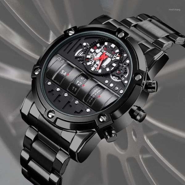 man watches fashion cool watch stainless steel quartz men's luxury brand waterproof men montre homme wristwatches, Slivery;brown
man watches fashion cool watch stainless steel quartz men's luxury brand waterproof men montre homme wristwatches, Slivery;brown