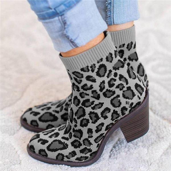 boots autumn winter knitted sock elastic stretch shoes woman ankle leopard fashion square heels ladies booties plus mujer, Black
boots autumn winter knitted sock elastic stretch shoes woman ankle leopard fashion square heels ladies booties plus mujer, Black