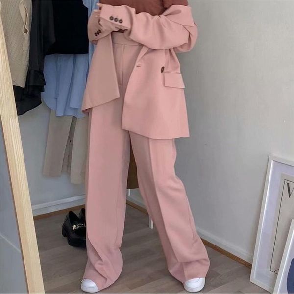 women's pants & capris woman pink wide leg women high waist fashion office wear pant suits trousers, Black;white
women's pants & capris woman pink wide leg women high waist fashion office wear pant suits trousers, Black;white