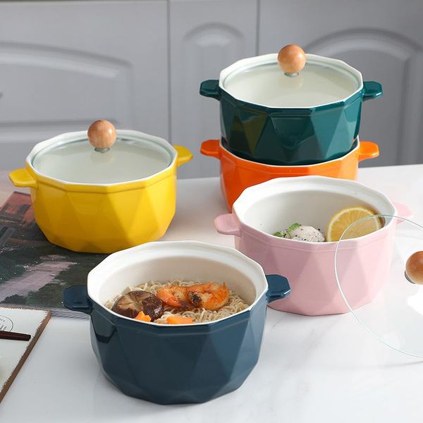 nordic ins tableware 750ml large-capacity ceramic bowl with lid for household students to prevent scalding instant noodles dinnerware sets
nordic ins tableware 750ml large-capacity ceramic bowl with lid for household students to prevent scalding instant noodles dinnerware sets