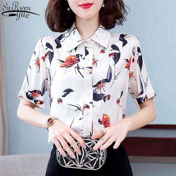blusas summer blouse women silk short sleeve chic woman shirt korean print office lady clothing female ropa de mujer 9872 210421, White
blusas summer blouse women silk short sleeve chic woman shirt korean print office lady clothing female ropa de mujer 9872 210421, White