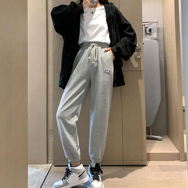 women's pants & capris rimocy casual gray sweatpants for women 2021 autumn high waist baggy sports trousers woman drawstring streetwear, Black;white
women's pants & capris rimocy casual gray sweatpants for women 2021 autumn high waist baggy sports trousers woman drawstring streetwear, Black;white