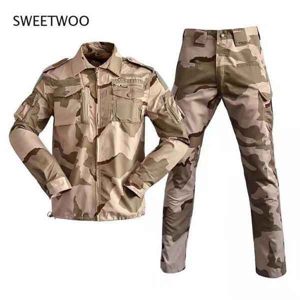 gym clothing men's camouflage combat tactics outdoor sports army uniform, White;black
gym clothing men's camouflage combat tactics outdoor sports army uniform, White;black
