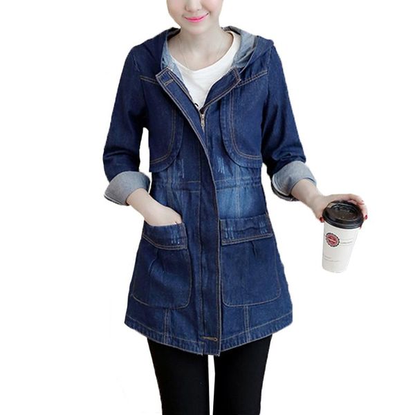 women's trench coats plus size jeans jacket autumn winter coat slim denim vintage female cowboy hooded loose student jackets, Tan;black
women's trench coats plus size jeans jacket autumn winter coat slim denim vintage female cowboy hooded loose student jackets, Tan;black