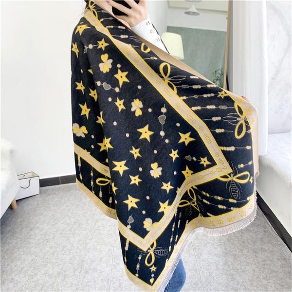 scarves designer women's autumn winter thick star female scarf warm knitted women luxury cashmere shawls fashion accessories, Blue;gray
scarves designer women's autumn winter thick star female scarf warm knitted women luxury cashmere shawls fashion accessories, Blue;gray