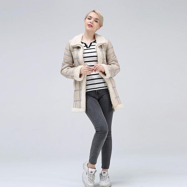 women's fur & faux natural wool autumn winter thermal coat, fashion slim warm coat, Black
women's fur & faux natural wool autumn winter thermal coat, fashion slim warm coat, Black