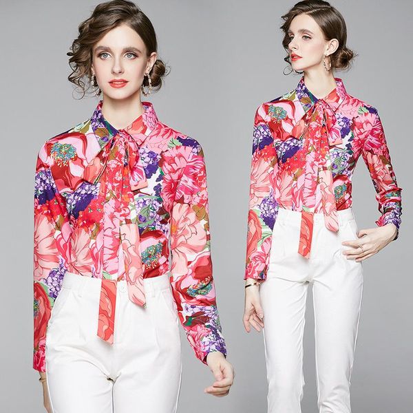 spring summer fall runway stylish floral print collar bow long sleeve womens party casual ol shirts blouse women's blouses &, White
spring summer fall runway stylish floral print collar bow long sleeve womens party casual ol shirts blouse women's blouses &, White