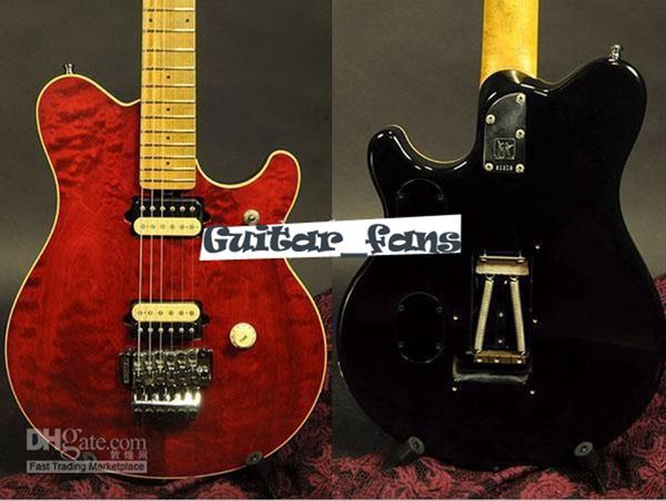 1991 eddie edward van halen wolf red flame maple electric guitar floyd rose tremolo bridge, locking nut, vintage white tuners, zebra pickups
1991 eddie edward van halen wolf red flame maple electric guitar floyd rose tremolo bridge, locking nut, vintage white tuners, zebra pickups