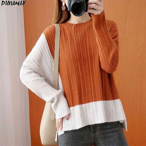 women sweater autumn female patchwork pullover knitted batwing sleeve wool show thin lady casual o-neck 210531, White;black
women sweater autumn female patchwork pullover knitted batwing sleeve wool show thin lady casual o-neck 210531, White;black