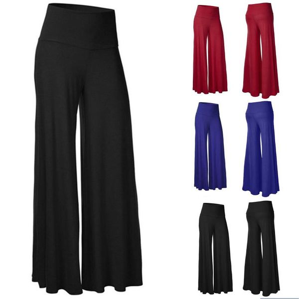 women's pants & capris autumn high waist elegant womens casual loose solid color comfy stretch yo-ga flared wide leg ol trousers, Black;white
women's pants & capris autumn high waist elegant womens casual loose solid color comfy stretch yo-ga flared wide leg ol trousers, Black;white
