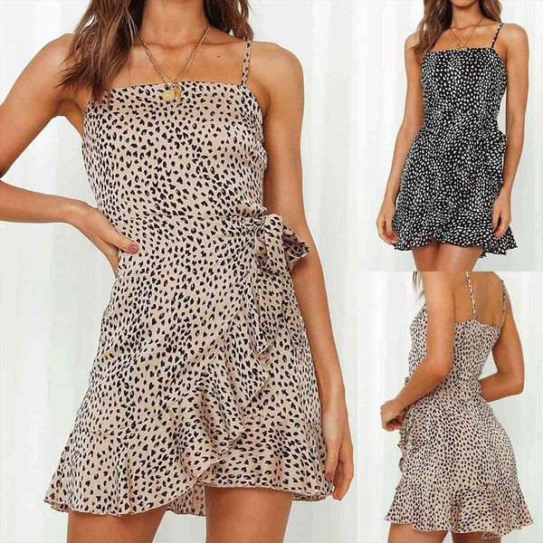 fashion leopard print mini womens dresses sling lace up elegant for women casual, Black;gray
fashion leopard print mini womens dresses sling lace up elegant for women casual, Black;gray