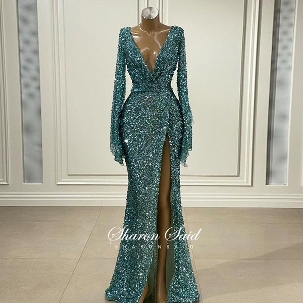 glitter sequin mermaid blue evening dress long sleeve v-neck high slit prom dresses 2021 elegant women wedding party gowns, White;black
glitter sequin mermaid blue evening dress long sleeve v-neck high slit prom dresses 2021 elegant women wedding party gowns, White;black