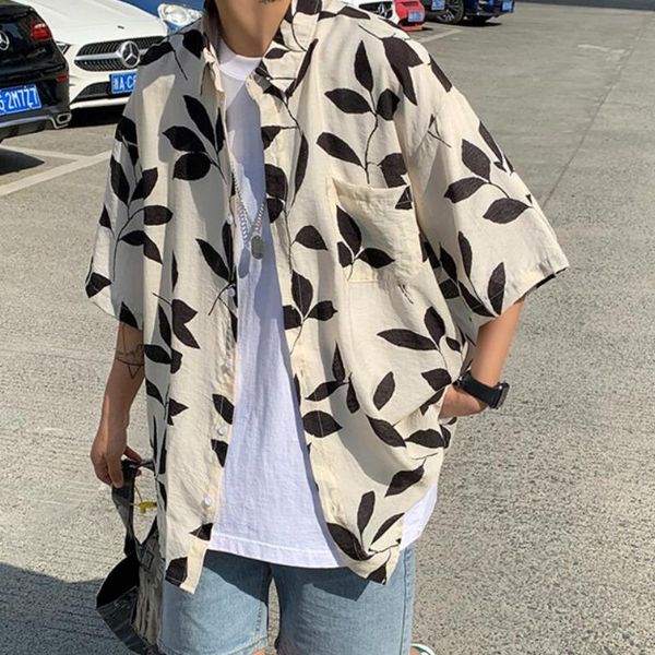 men's casual shirts summer hawaiian fashion printed men streetwear loose flower mens short-sleeved s-xl, White;black
men's casual shirts summer hawaiian fashion printed men streetwear loose flower mens short-sleeved s-xl, White;black