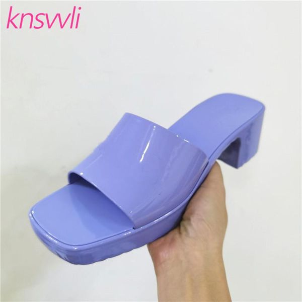 designer women slippers platform mules high heels slides candy color pvc summer brand shoes woman chunky heel sandals, Black
designer women slippers platform mules high heels slides candy color pvc summer brand shoes woman chunky heel sandals, Black