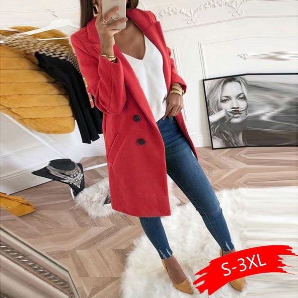 women's wool & blends women plus size xxxl woollen overcoats 2021 autumn winter long sleeve casual oversize outwear jackets coat, Black
women's wool & blends women plus size xxxl woollen overcoats 2021 autumn winter long sleeve casual oversize outwear jackets coat, Black