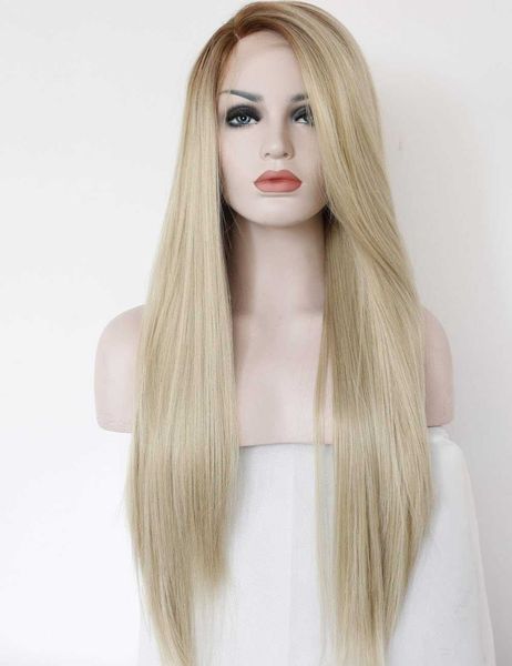 pre lace wig women's gradient color deviation sub long straight chemical fiber high temperature silk, Black
pre lace wig women's gradient color deviation sub long straight chemical fiber high temperature silk, Black