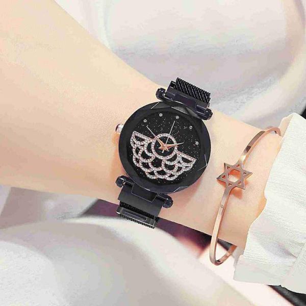 wristwatches rose gold ladies watch women's quartz bracelet watches starry sky magentic female wristwatch relogio feminino, Slivery;brown
wristwatches rose gold ladies watch women's quartz bracelet watches starry sky magentic female wristwatch relogio feminino, Slivery;brown