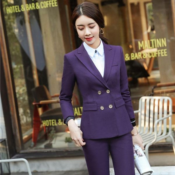 women's suits & blazers 2 pieces formal pantsuits professional uniform designs with and pants women office sets, White;black
women's suits & blazers 2 pieces formal pantsuits professional uniform designs with and pants women office sets, White;black