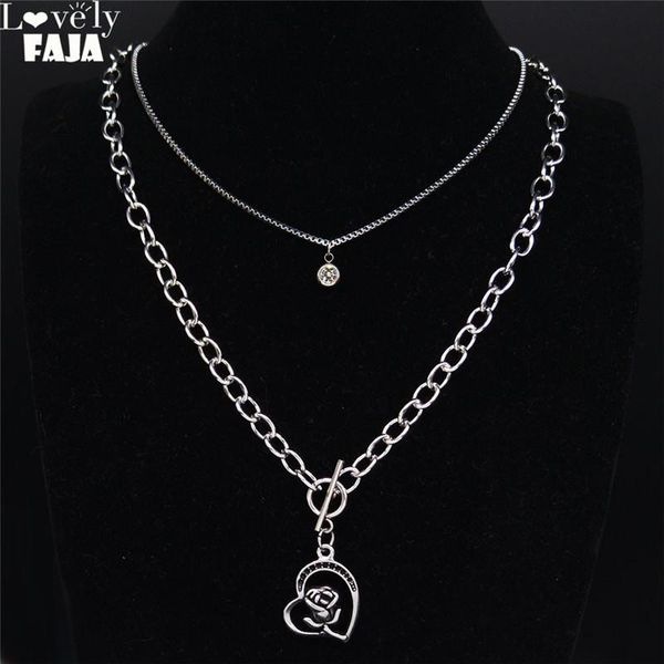 pendant necklaces beauty the beast punk skull layered necklace women silver color rosary stainless steel statement jewelry colar n2037s03
pendant necklaces beauty the beast punk skull layered necklace women silver color rosary stainless steel statement jewelry colar n2037s03