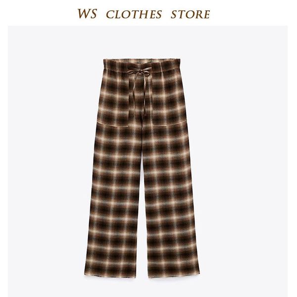 women's pants & capris za 2021fashion plaid straight long women england style casual high waist elastic pockets bottoms ropa femme, Black;white
women's pants & capris za 2021fashion plaid straight long women england style casual high waist elastic pockets bottoms ropa femme, Black;white
