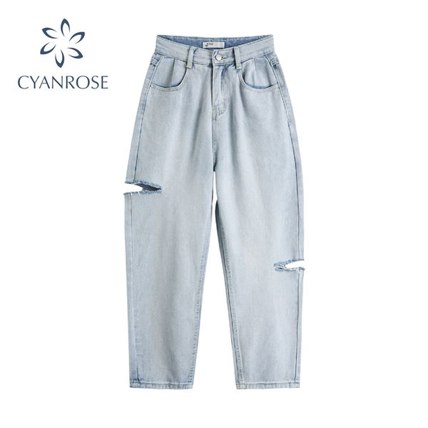 women jeans ripped leisure loose high full length waisted wide leg vintage korean style chic streetwear loose pants autumn 210417, Blue
women jeans ripped leisure loose high full length waisted wide leg vintage korean style chic streetwear loose pants autumn 210417, Blue